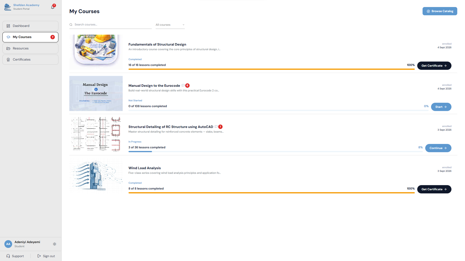 LMS for Practical Civil Engineering Training screenshot